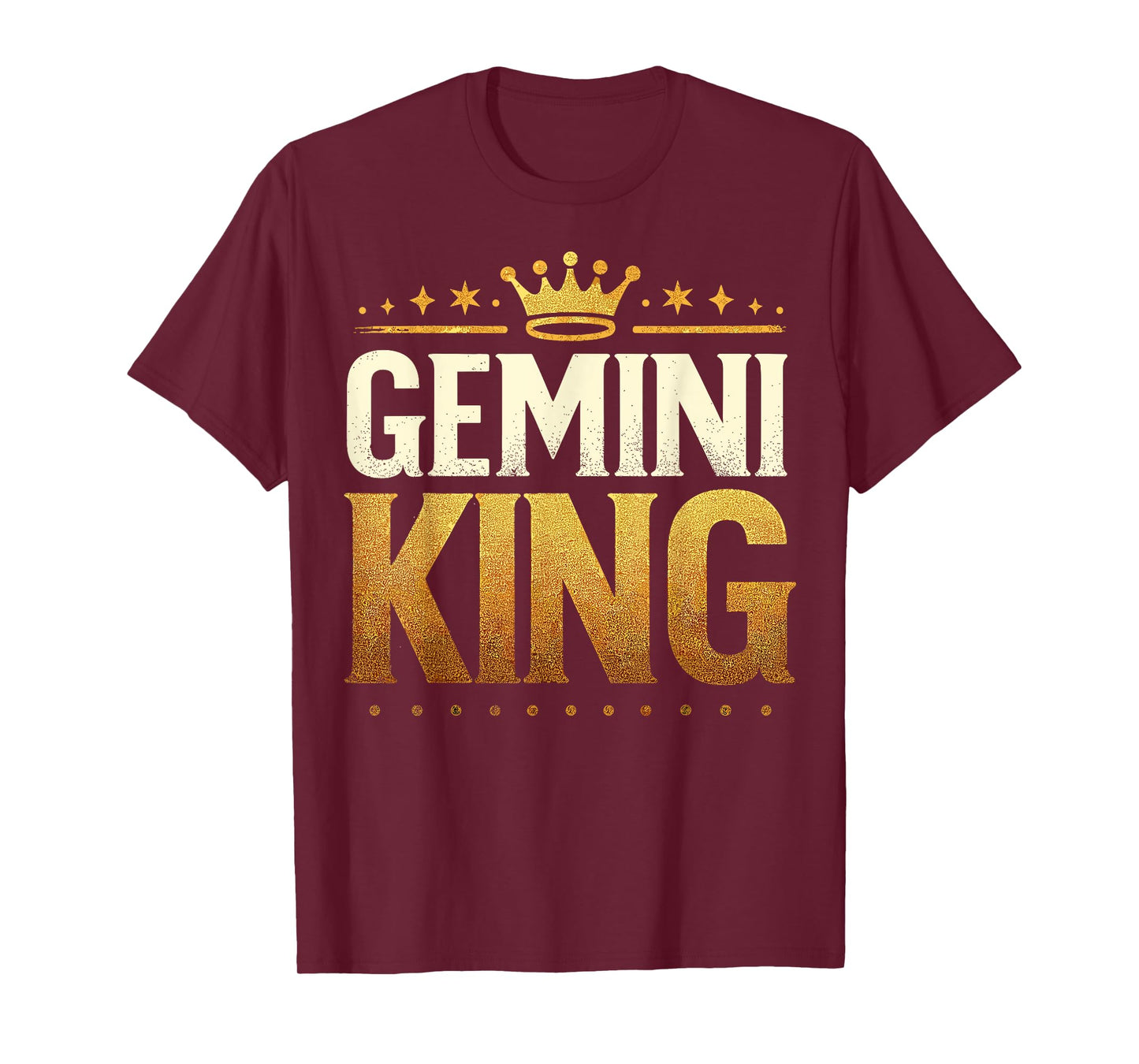 Gemini Birthday King Graphic Novelty May, June Born Men's T-Shirt