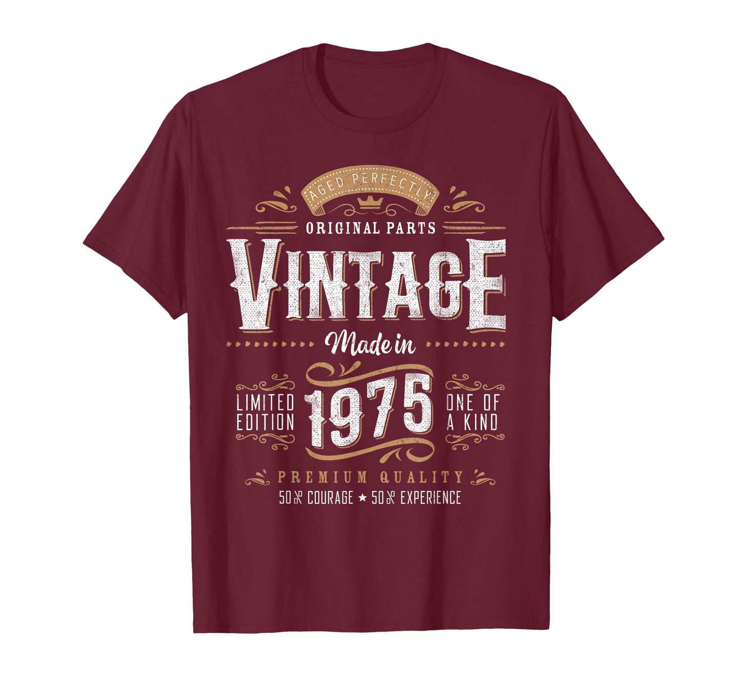Vintage 1975 50th Birthday Gifts Women Men 50 Year Old T-Shirt