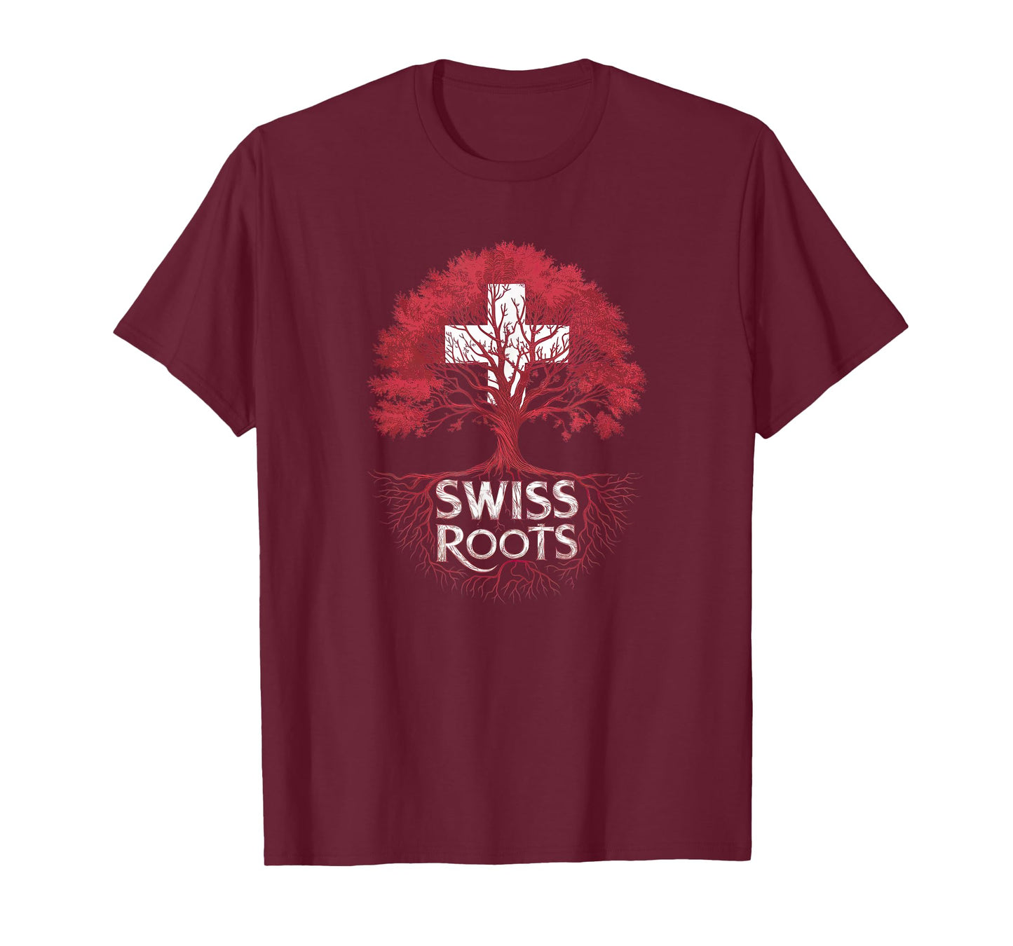 Swiss Roots - Switzerland Flag Colors Family Tree Souvenir T-Shirt