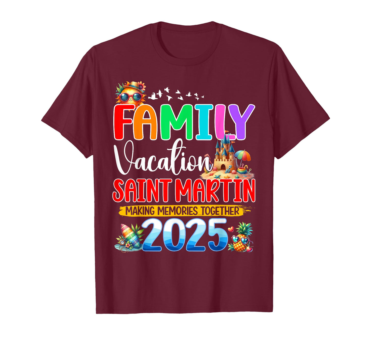 Family Vacation Saint Martin 2025 Holiday Matching Group T-Shirt