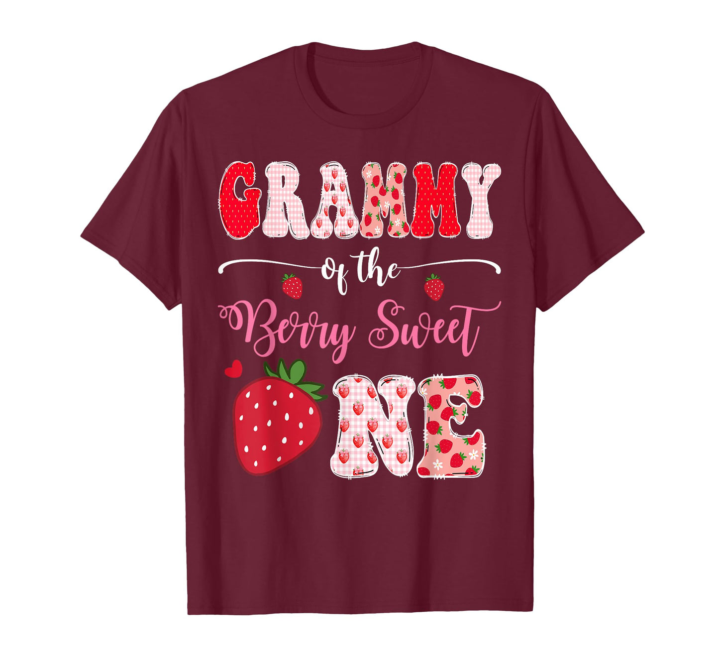 Grammy Of The Berry Sweet One 1St Birthday Strawberry T-Shirt