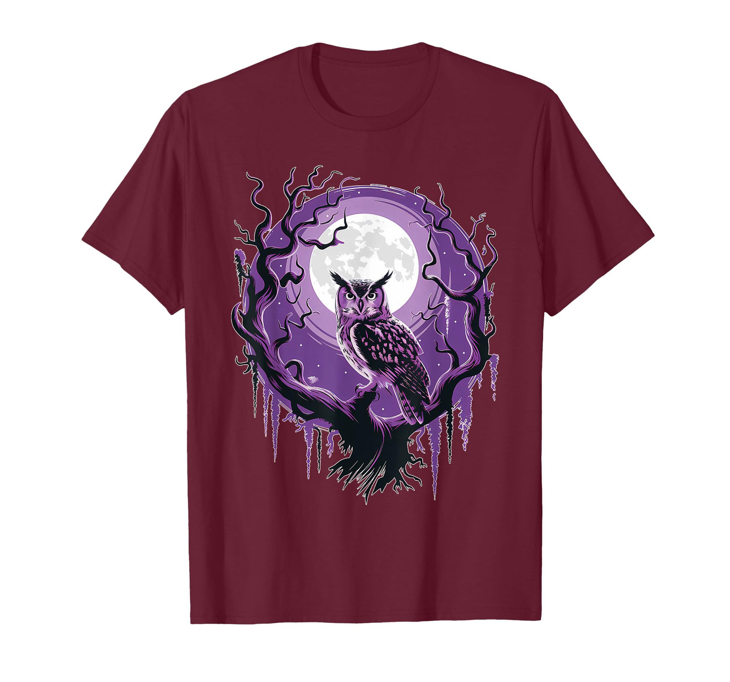 Owl Moon Graphic Women Men Girls Boys T-Shirt