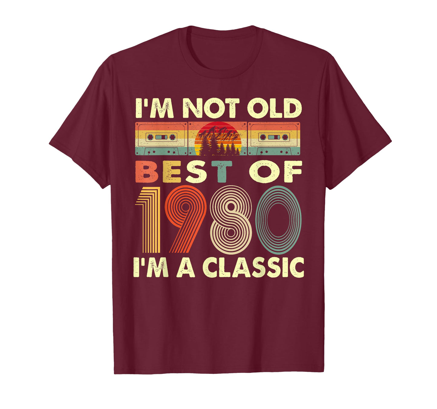 I'm Not Old I'm A Classic Vintage 1980 42nd Birthday Gifts T-Shirt