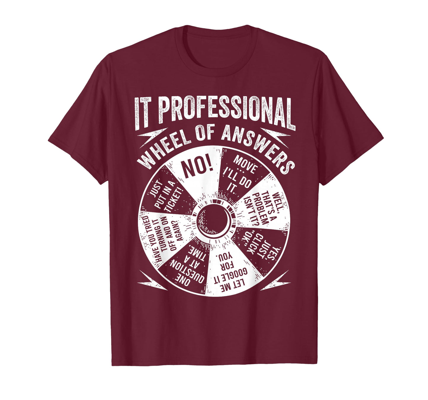 IT Professional Geek Wheel Of Answers Information Technology T-Shirt