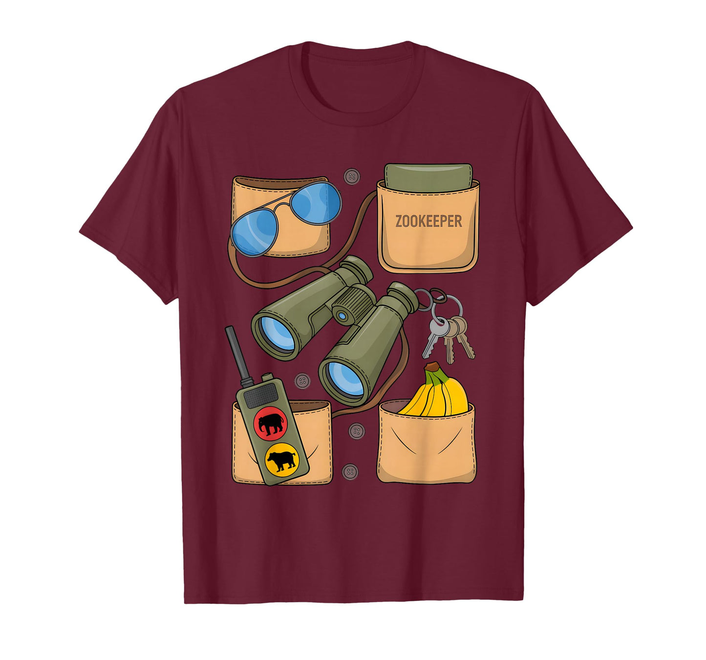 Zoo Keeper Costume Funny Halloween Boys Girls Zookeeper T-Shirt