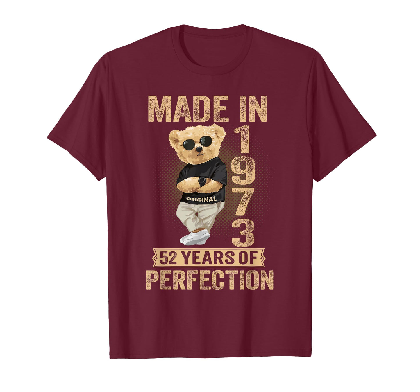 52 Year Old Made in 1973 Teddy Bear 52nd Birthday Men Women T-Shirt