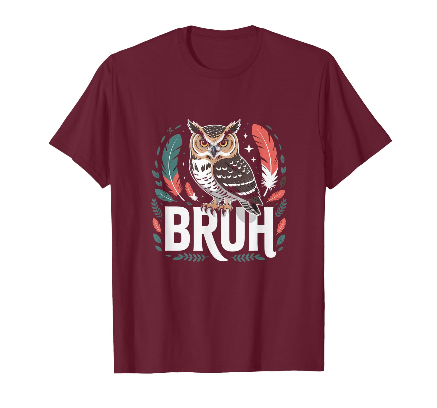 Bruh Owl With Feathers Humor Wildlife T-Shirt