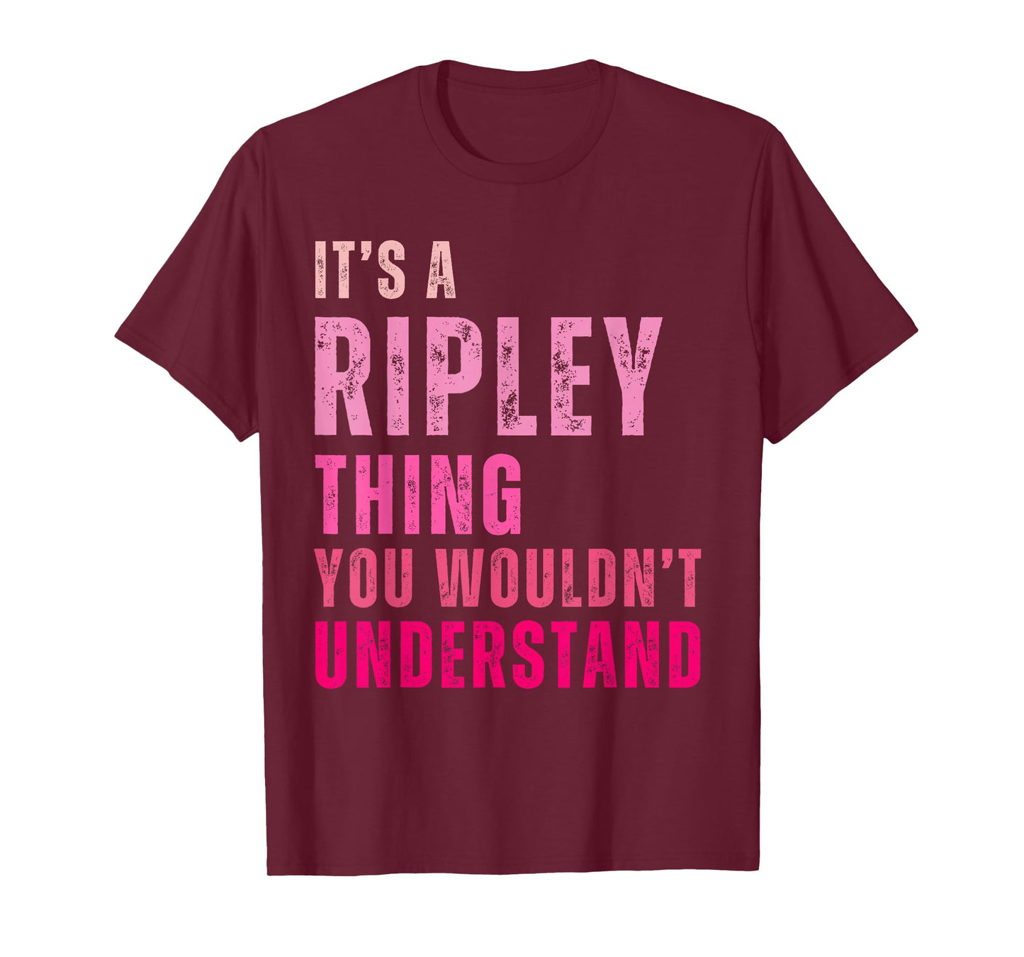 Ripley Personalized Names Apparel Unisex-Adults Vintage T-Shirt Black Small Everyday Casual