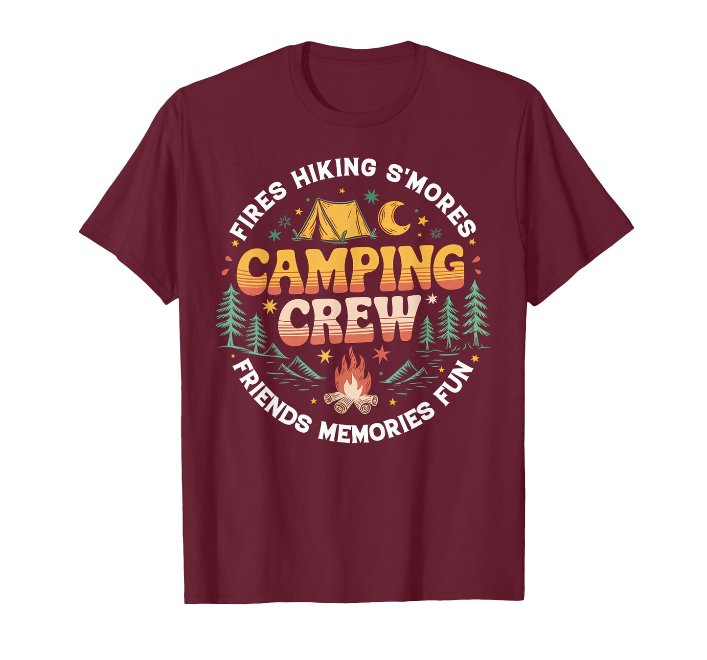 Camping Crew Family Matching Group Friends Men Women Kid T-Shirt