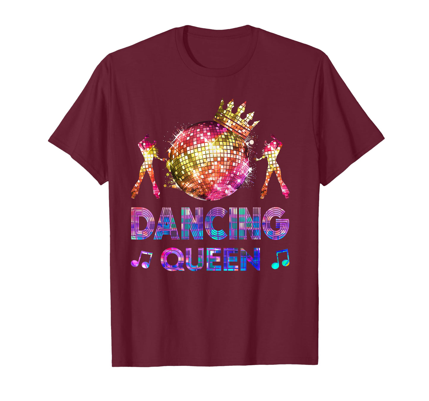 Dancing Queen Funny Dance Mom Disco Ball Vintage 70s Women T-Shirt