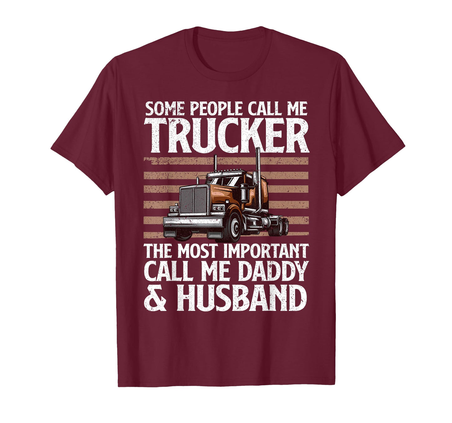 Truck Driver Art for Dad Father Men Trucking CDL Trucker T-Shirt