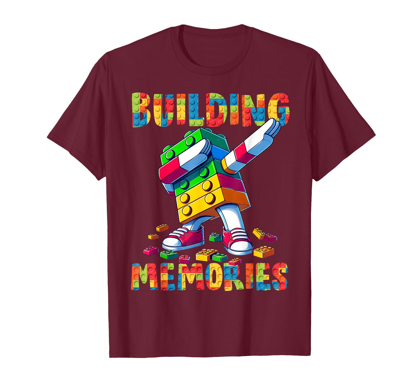 Building Memories Master Builder Building Bricks Blocks Dab T-Shirt