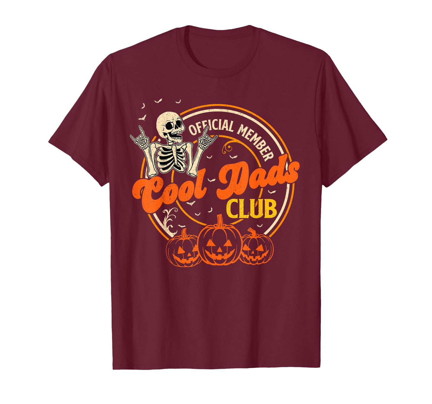 Official Member Cool Dads Club Skeleton Dad Halloween T-Shirt