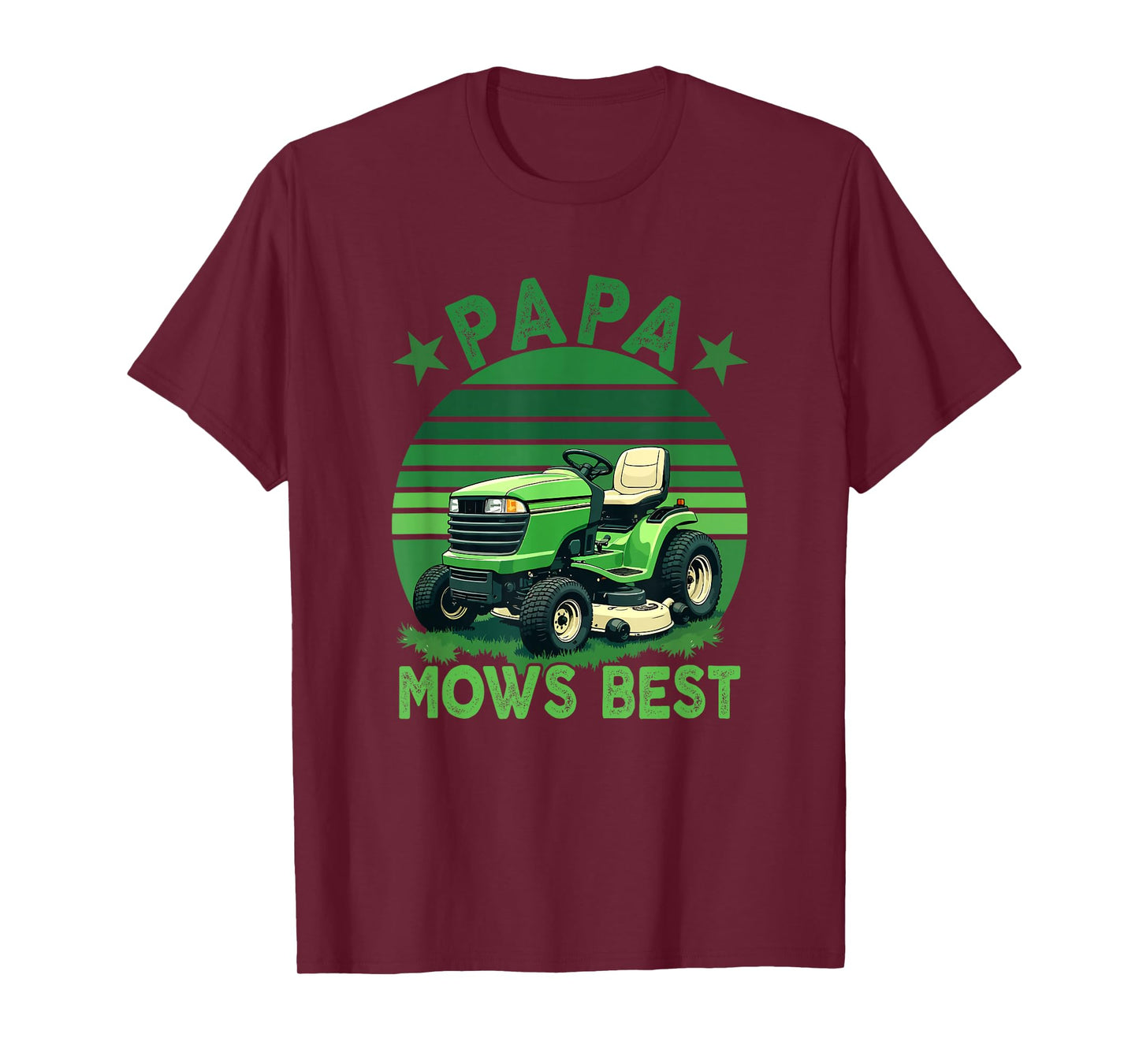 Papa Mow's Best Father's Day Funny Lawn Mower Gardener Lover T-Shirt