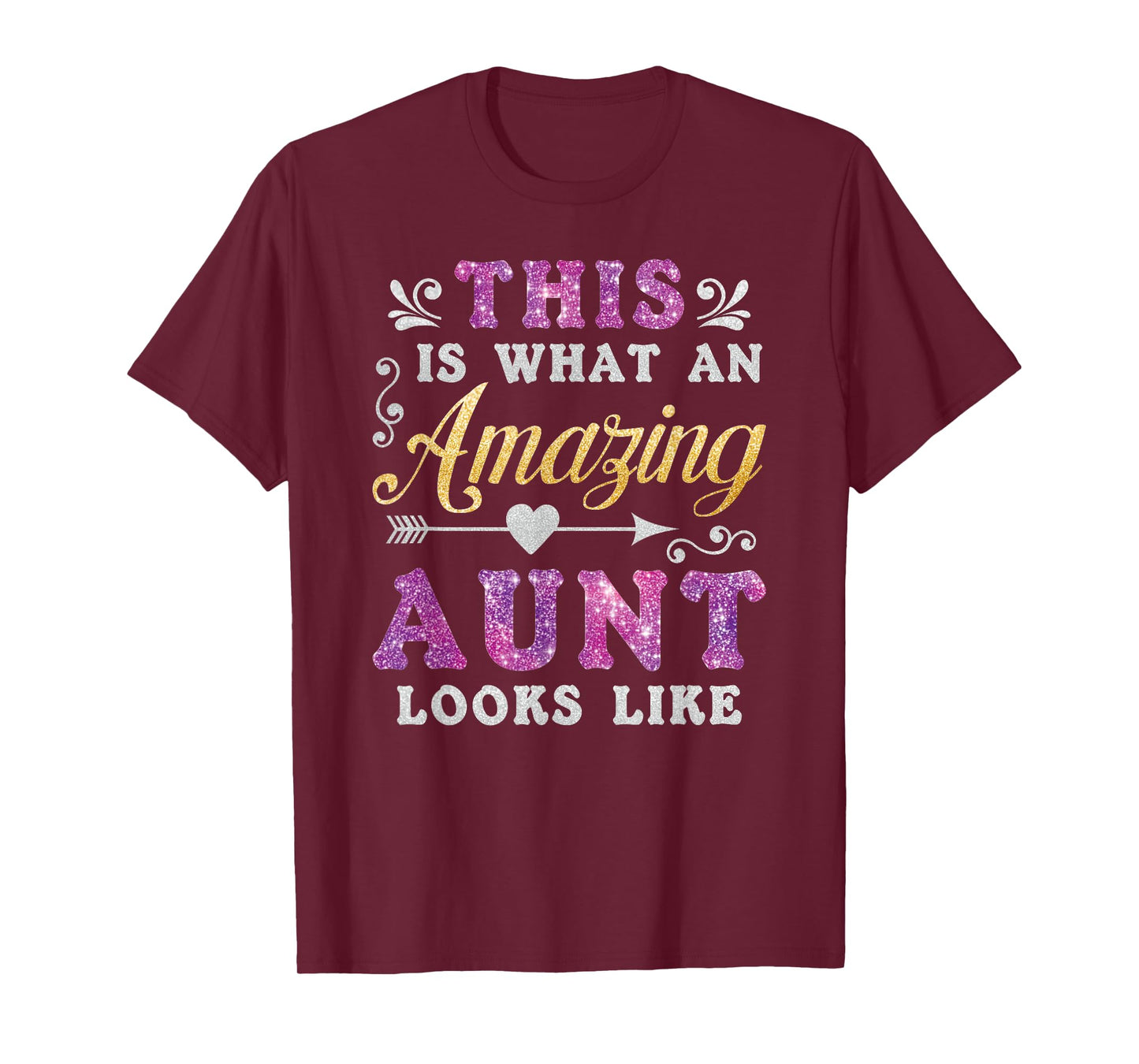 This is What an Amazing Aunt Looks Like Funny Family Ladies T-Shirt