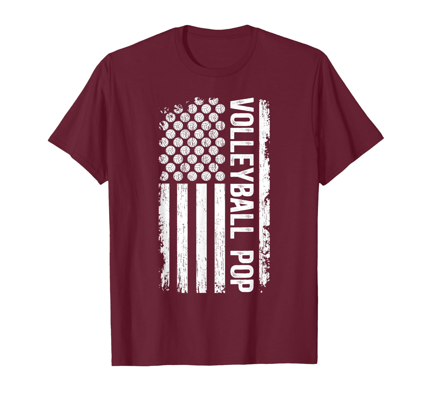 Volleyball Pop US Flag Pop Of A Volleyball Player Pop T-Shirt