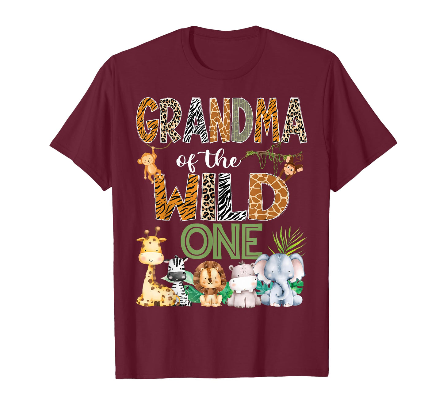 Grandma Of The Wild One 1St Birthday Safari Zoo Jungle T-Shirt