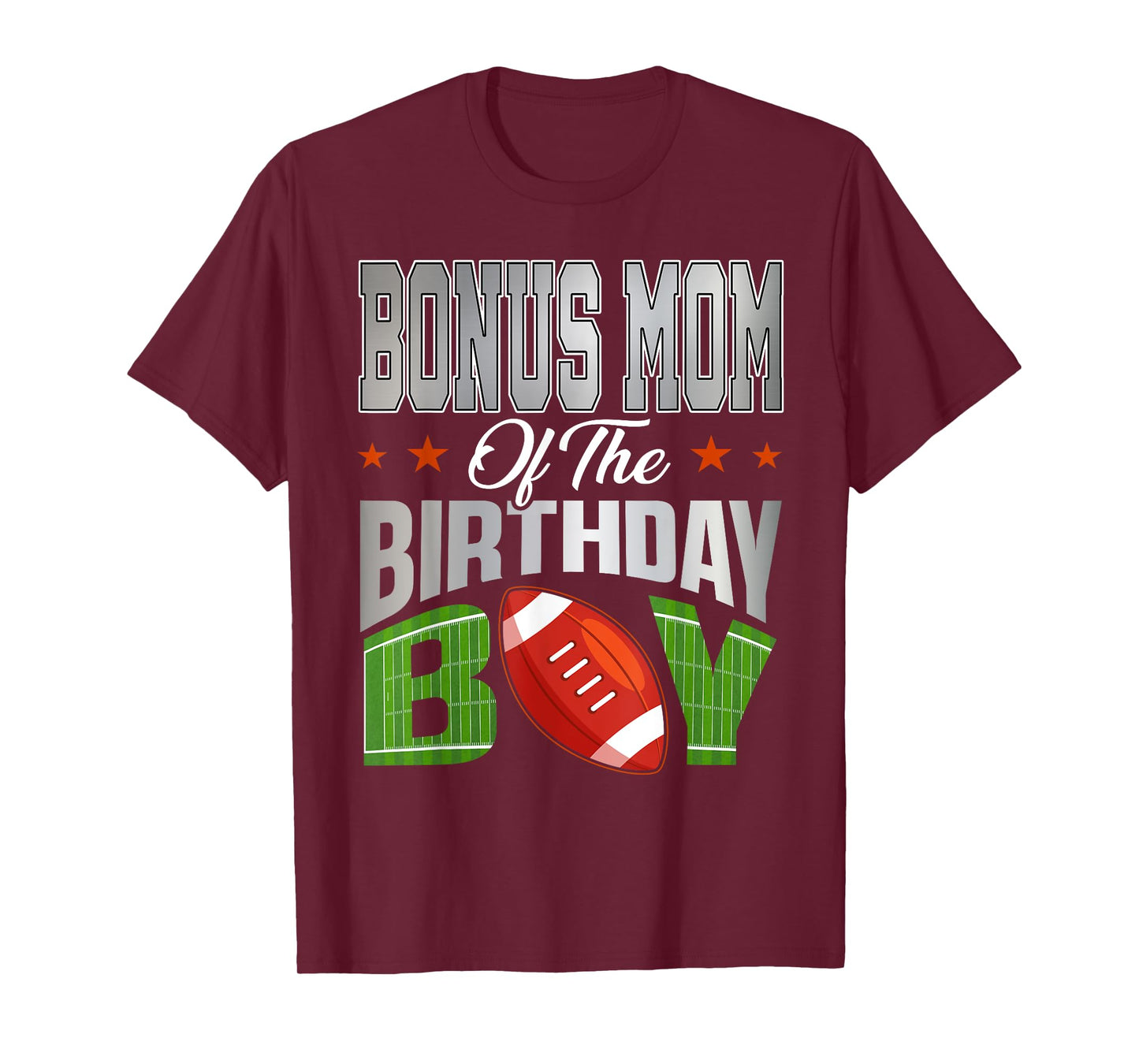 Bonus Mom of The Birthday Boy Football Party Family Matching T-Shirt