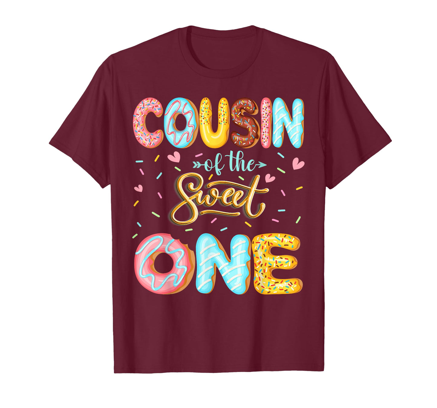 Cousin Of The Sweet One 1St Birthday Girl Donut Lover T-Shirt