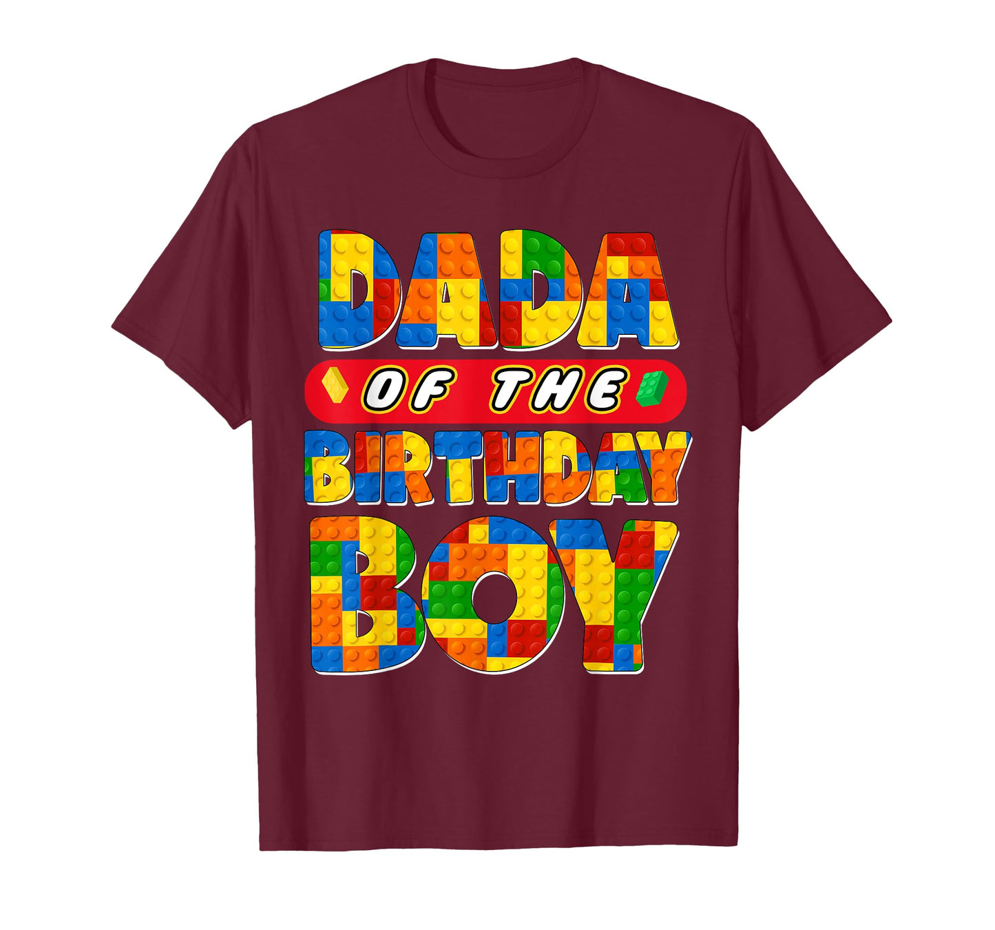 Dad And Mom Dada Birthday Boy Building Bricks Family Party T-Shirt