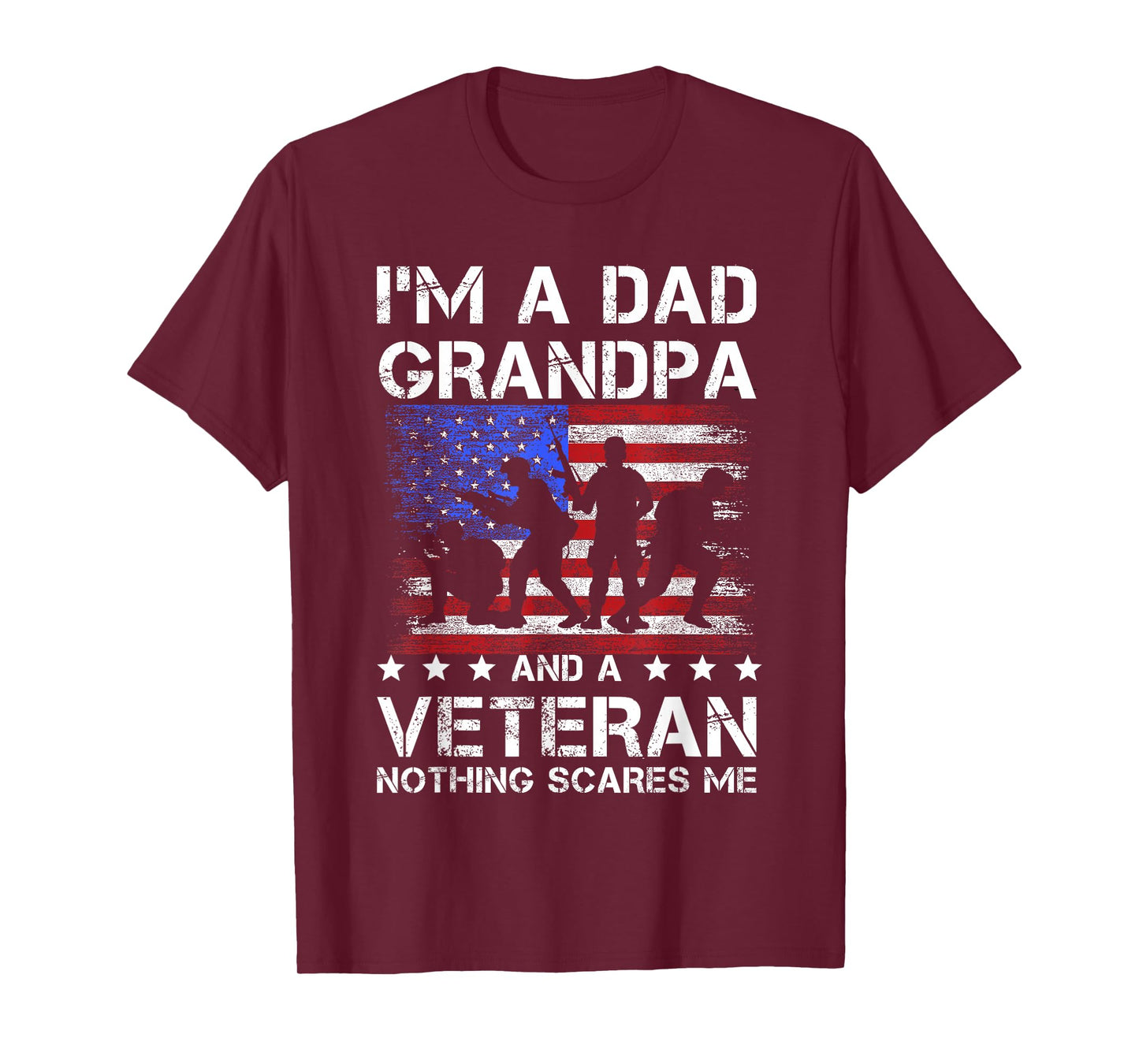 Dad grandpa veteran nothing scares fathers day veterans day T-Shirt
