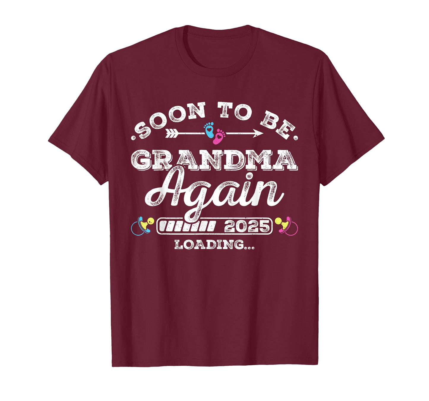 Soon to Be Grandma Again 2025 Loading Pregnancy Announcement T-Shirt