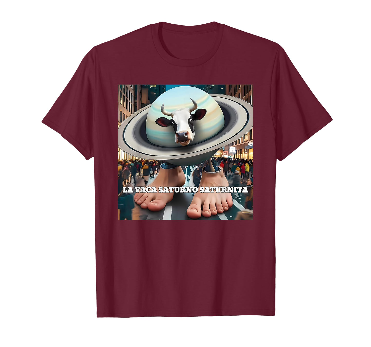 La Vacca Saturno Saturnita Cow Meme T-Shirt