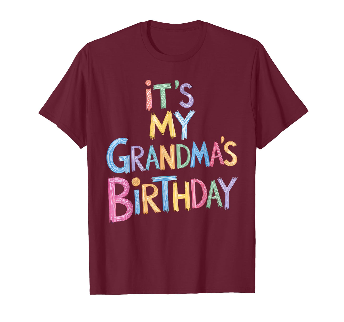 Funny It's my grandma's Birthday Sketch Pencil Artist Kids T-Shirt