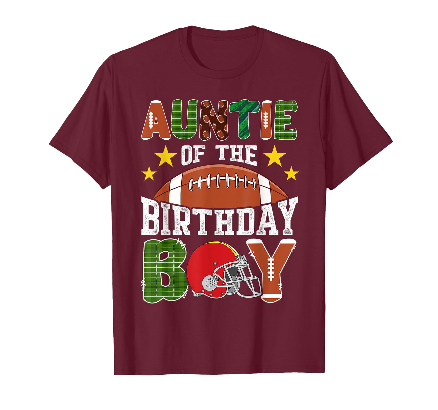 Football Auntie Of The Birthday Boy Family Matching T-Shirt