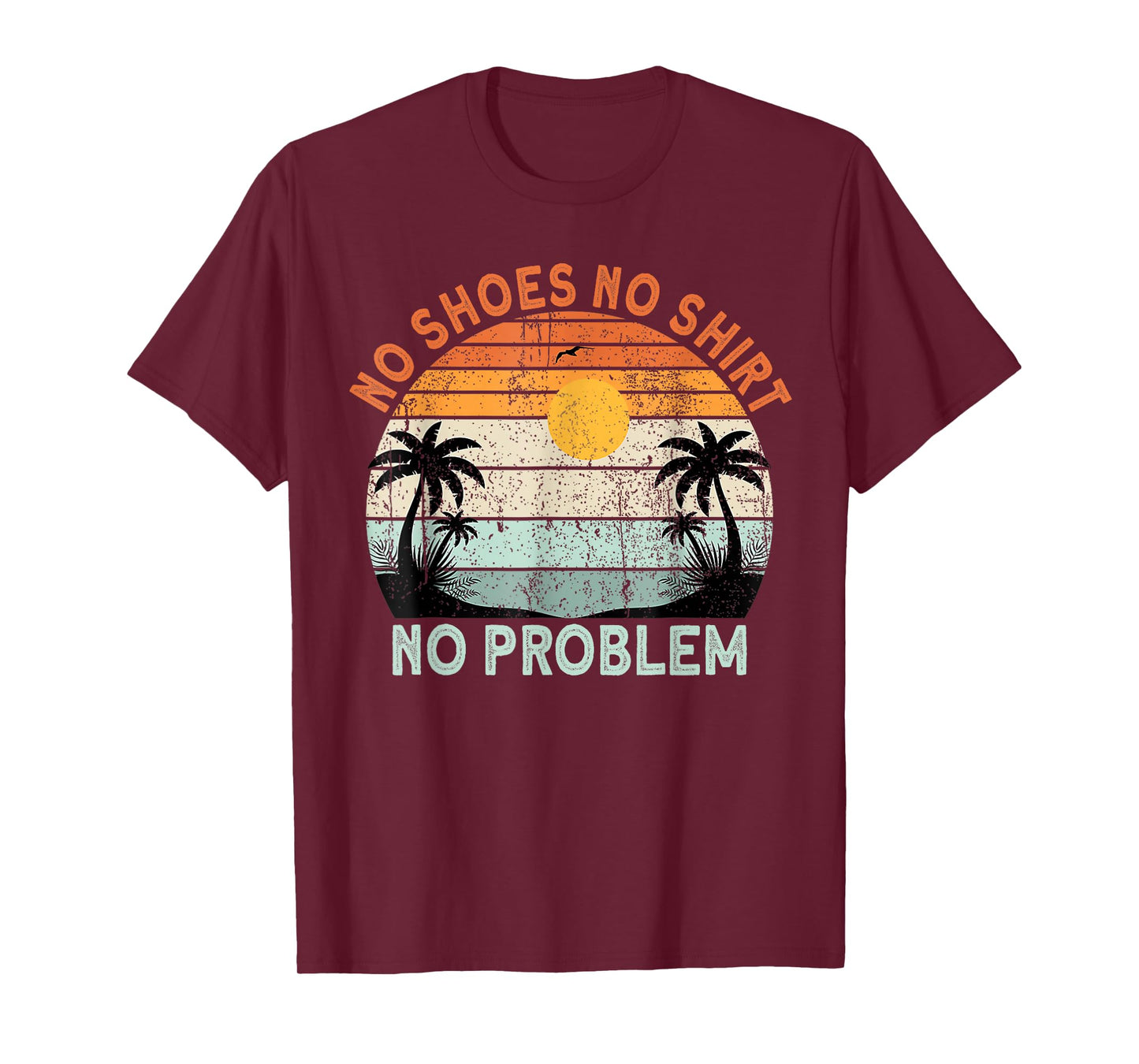 Funny No Shoes Shirt No Problem Coconut Tree Country Music T-Shirt
