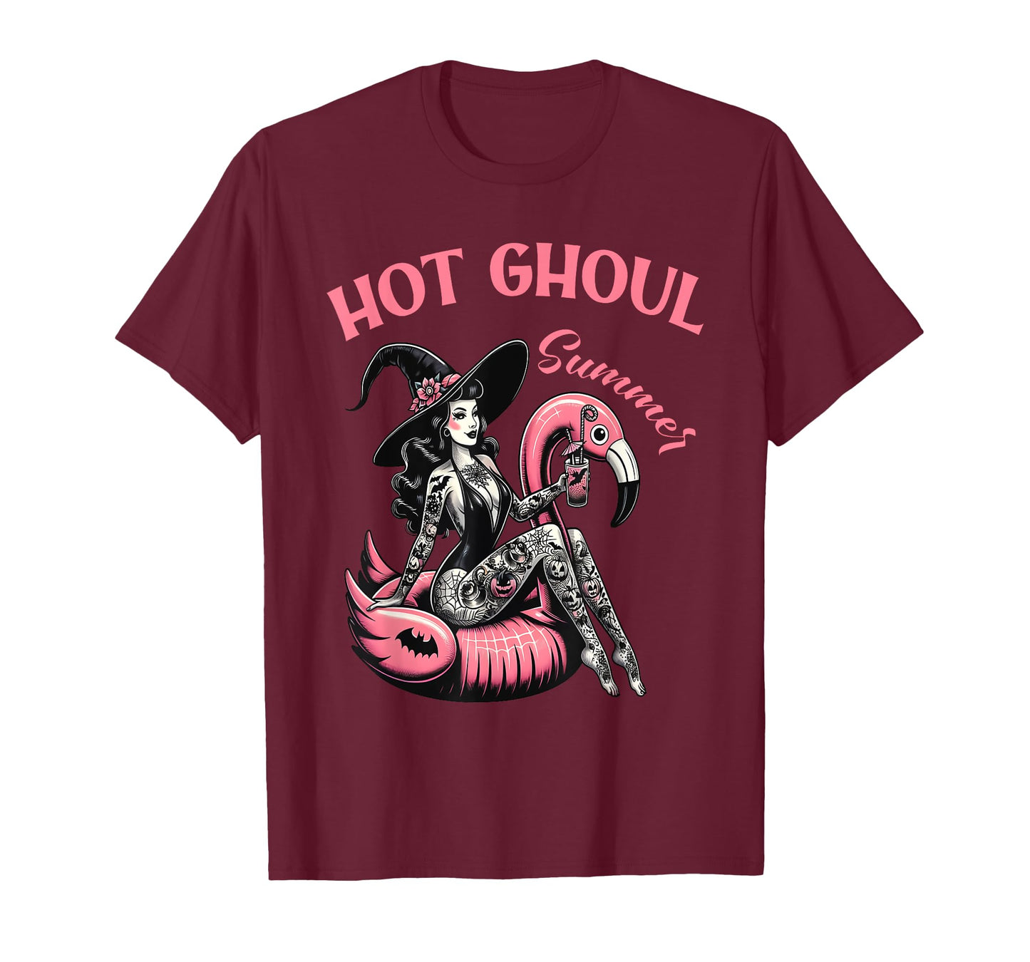 Women Mens Funny Halloween Hot Ghoul Summer Summerween T-Shirt
