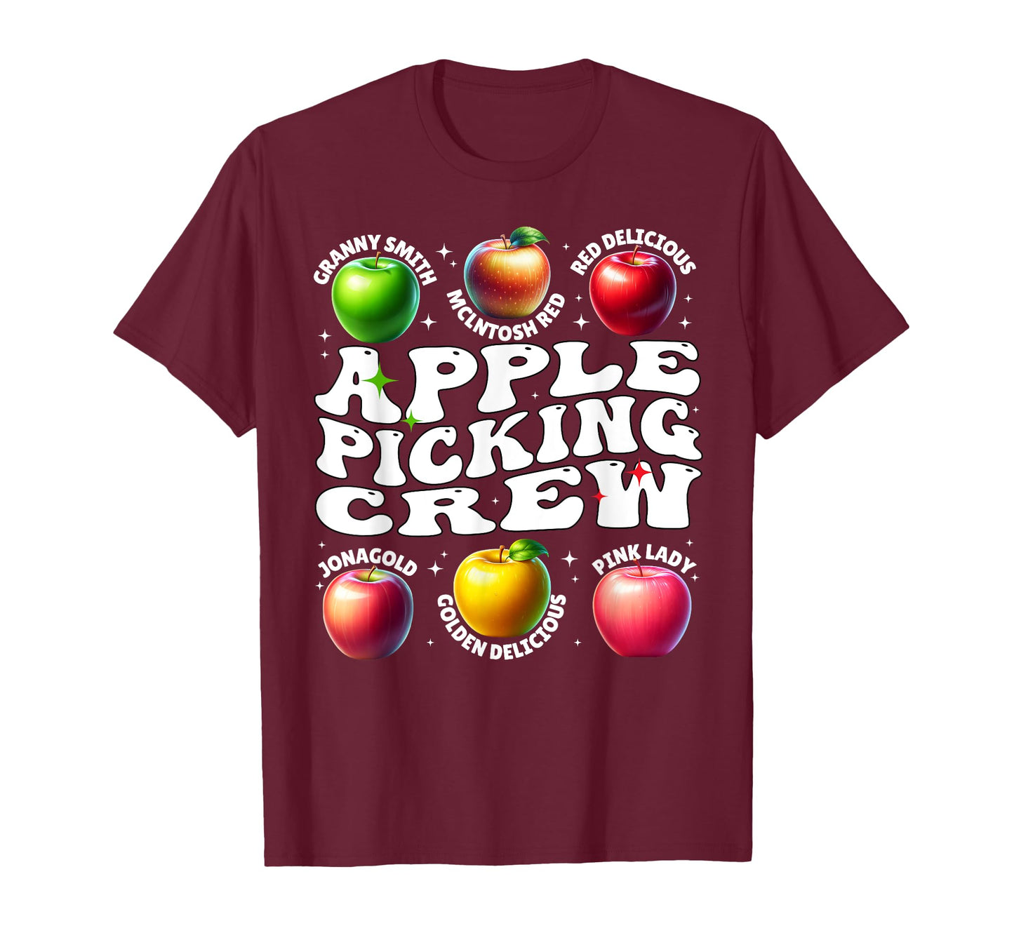 Apple Picking Crew Harvest Season Fall Vibes and Orchard Fun T-Shirt