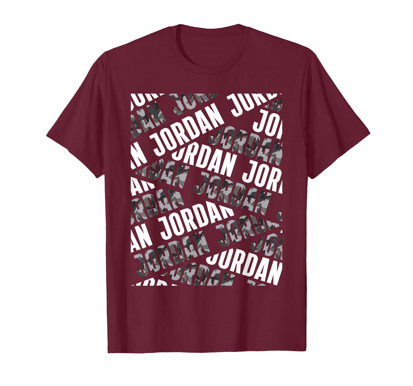 Diagonal Jordan Pattern Camo Pattern Grey Camouflage T-Shirt