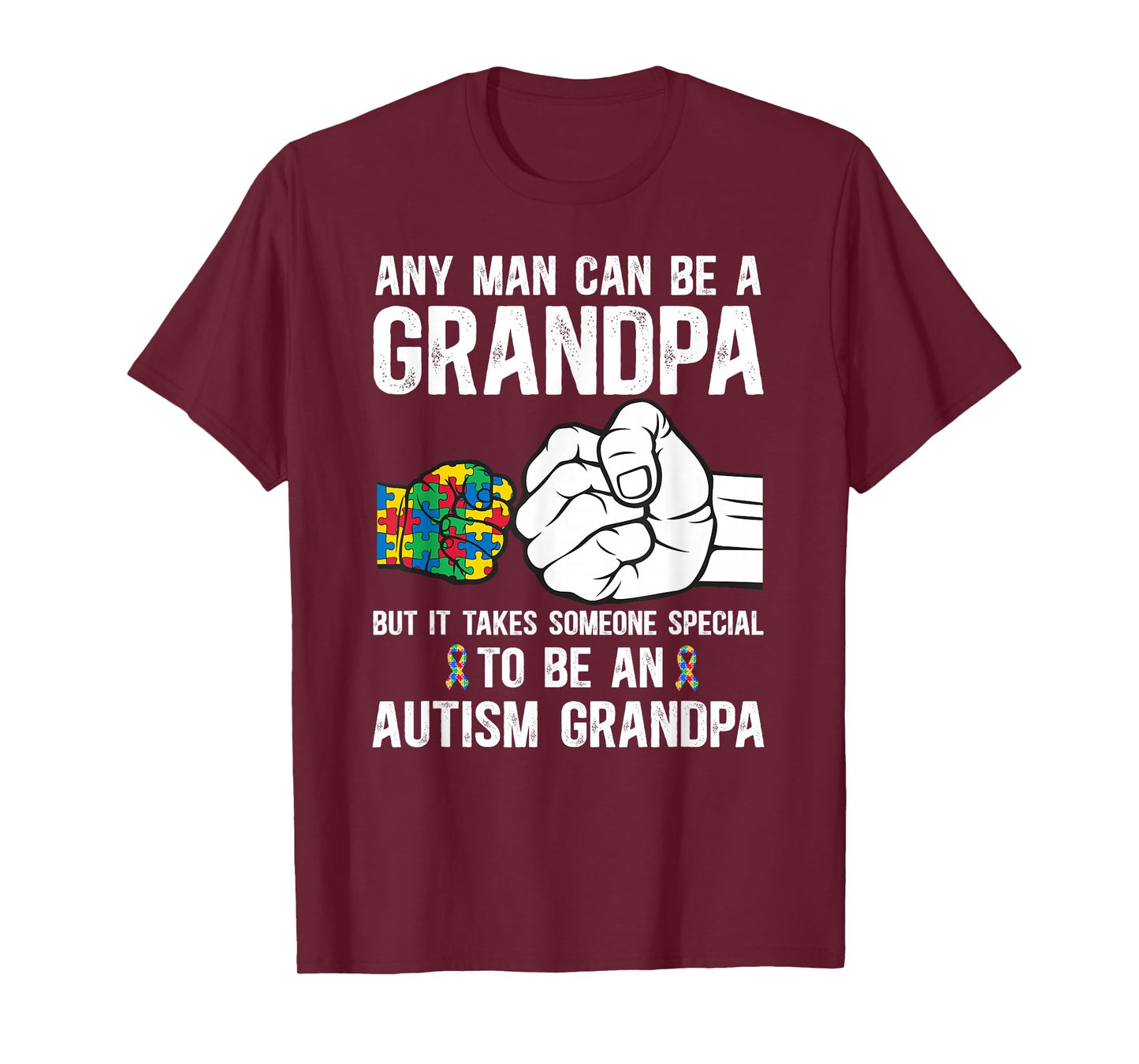 To Be Autism Grandpa Autism Warrior Grandpa Autism Awareness T-Shirt