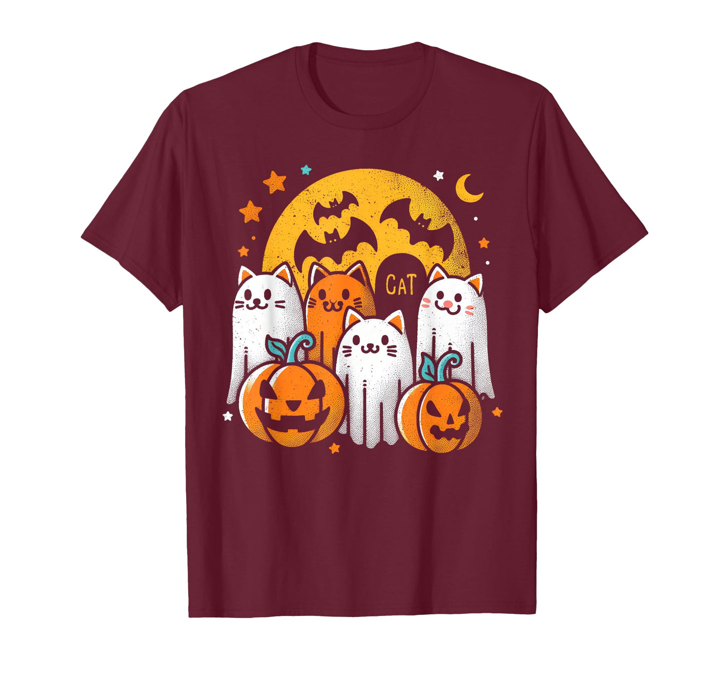 Halloween Black Cats Ghosts Costume Women Girls Kids Toddler T-Shirt