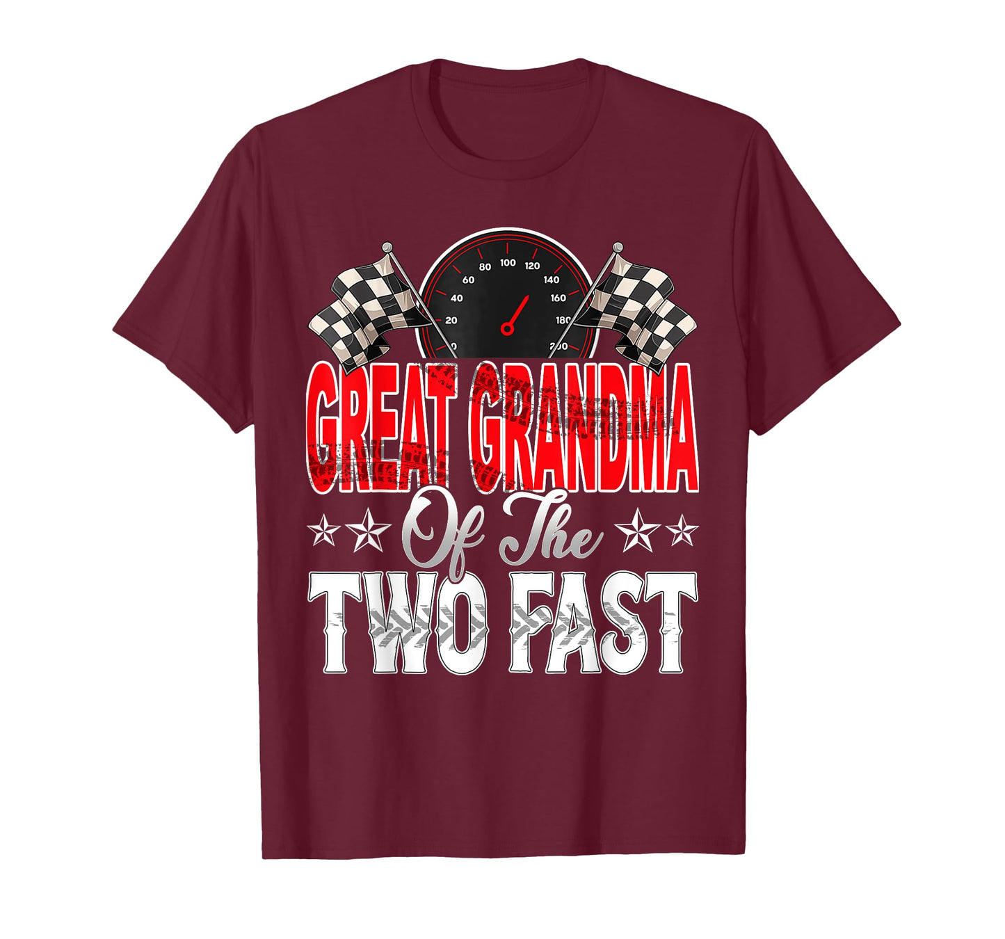 Great Grandma Of The Two Fast Second Birthday Racing Car T-Shirt