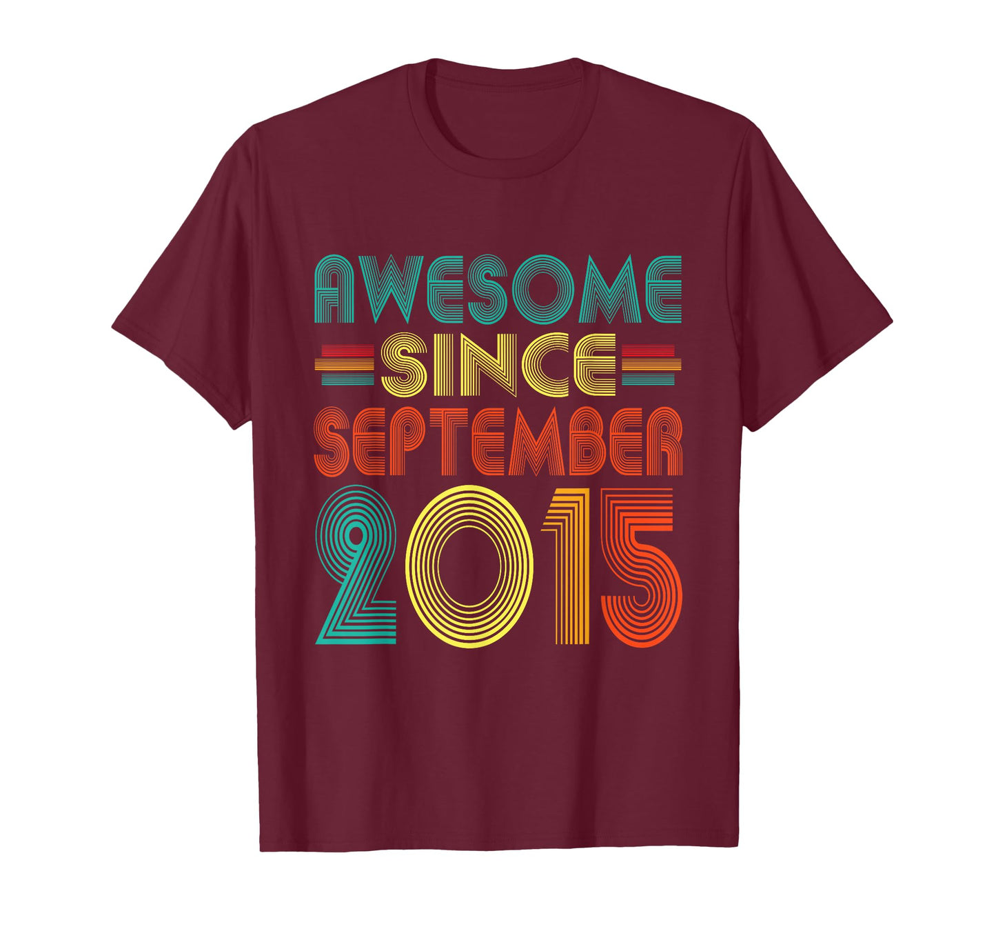 Awesome Since September 2015 Years 10th Bday Funny Vintage T-Shirt