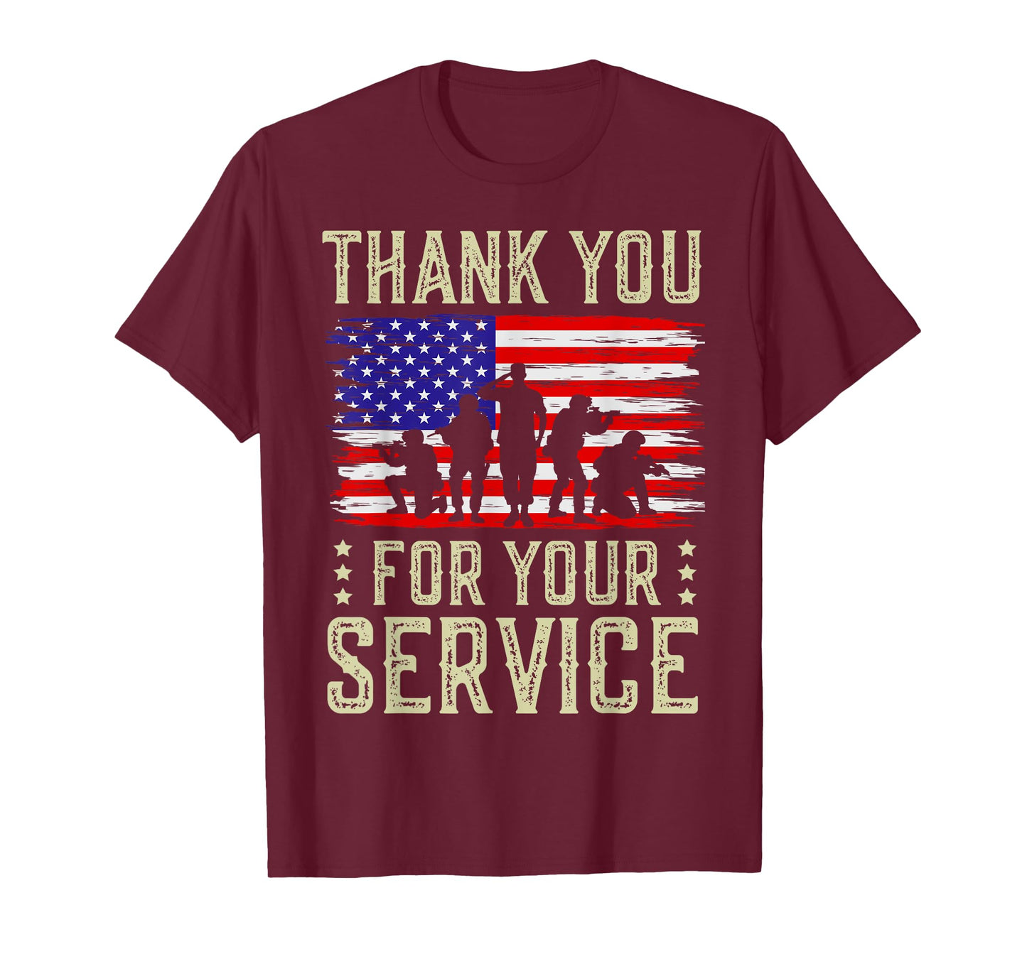 Veteran Thank You For Your Service US Flag Veterans Day T-Shirt