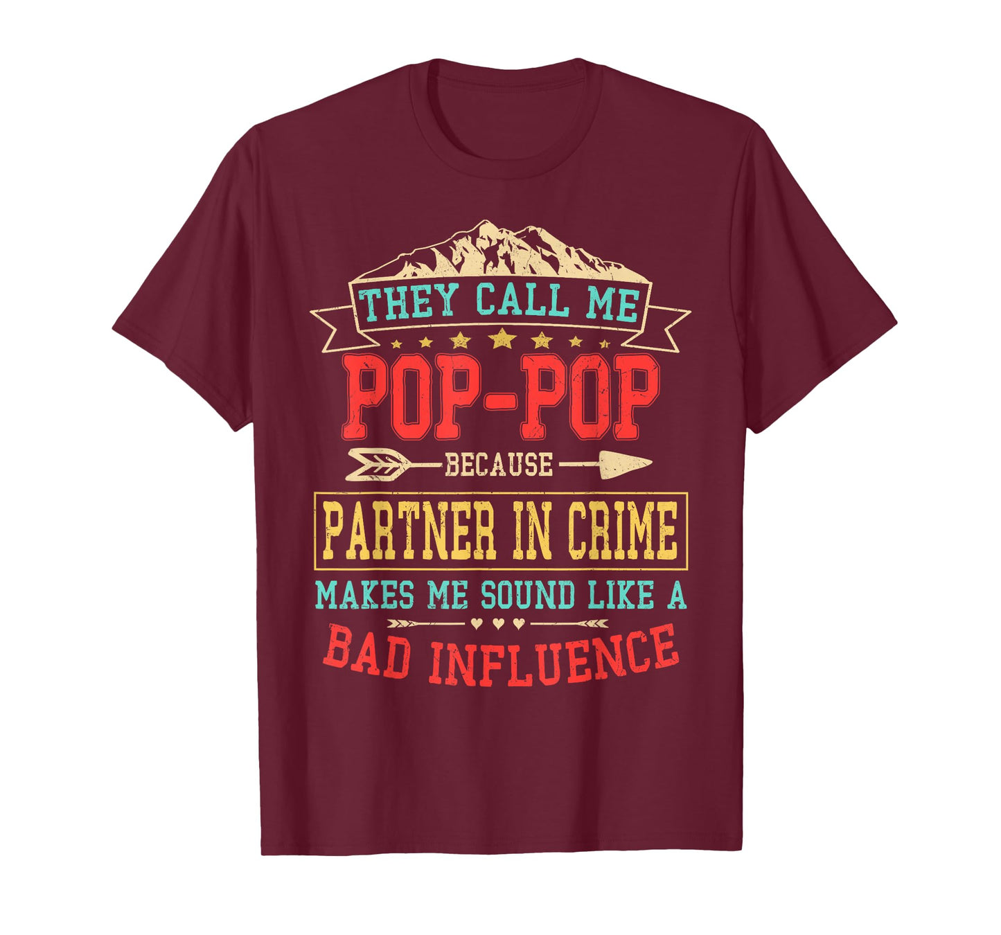 They Call Me Pop-Pop Partner In Crime Shirt Father's Day Men T-Shirt