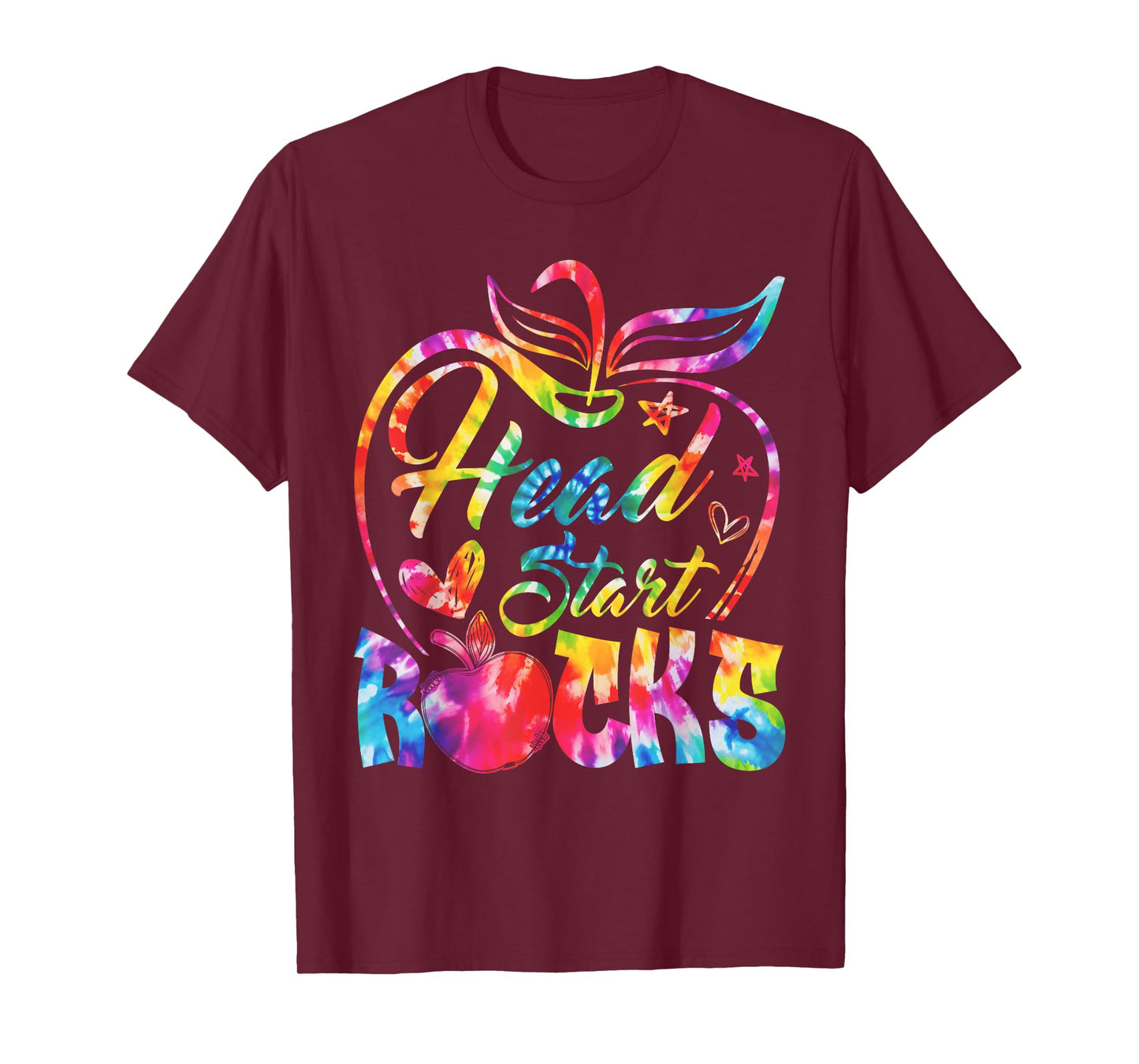 Head Start Rocks Teachers Educators Tie Dye Back To School T-Shirt