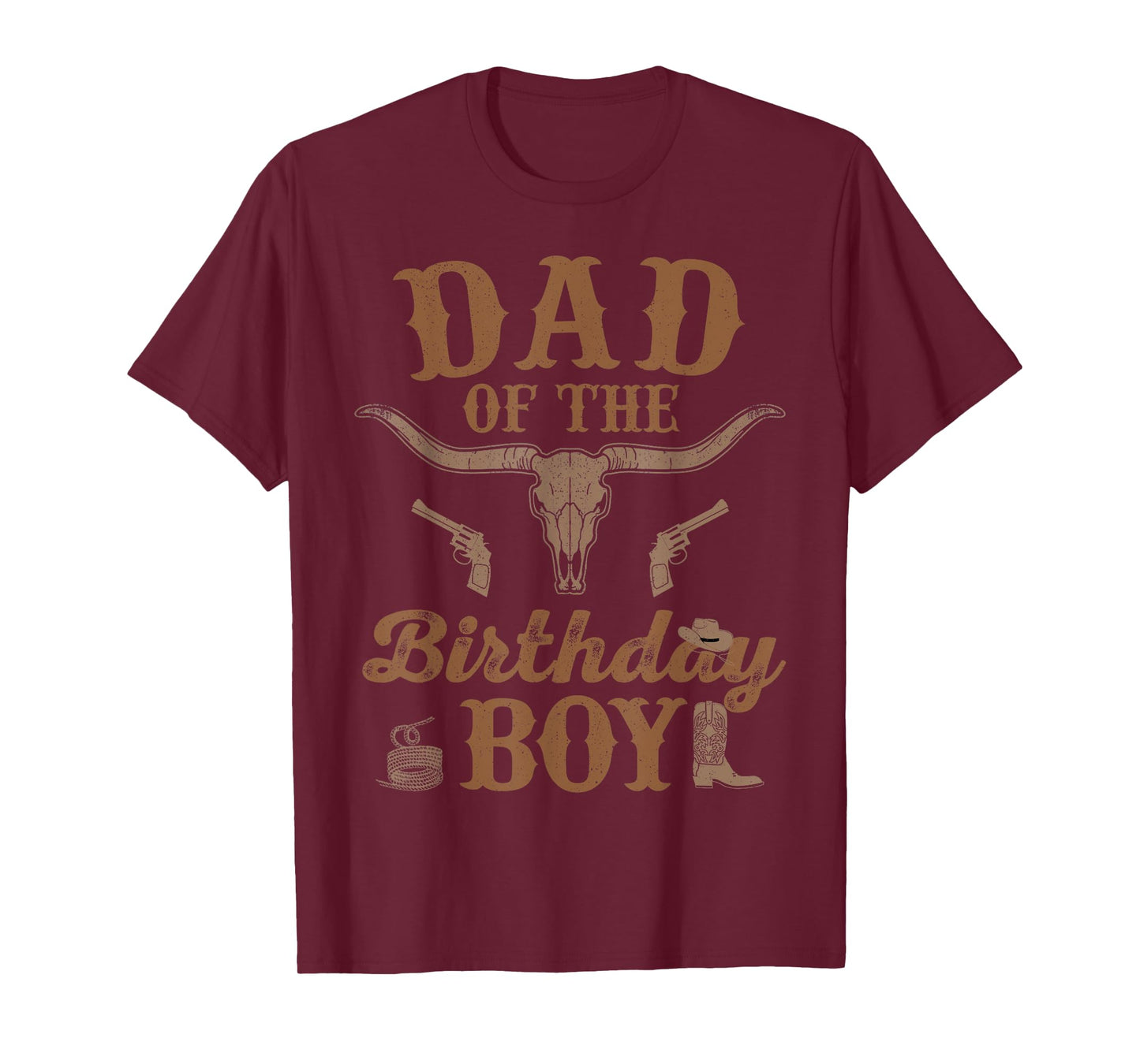 Dad of The Birthday Boy Western Rodeo Cowboy Family Matching T-Shirt