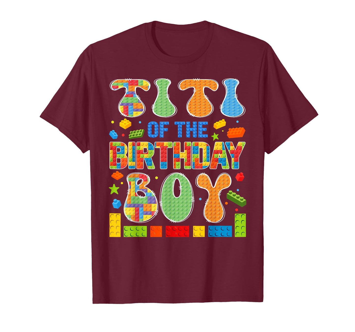 Titi Of The Birthday Boy Building Block Birthday T-Shirt