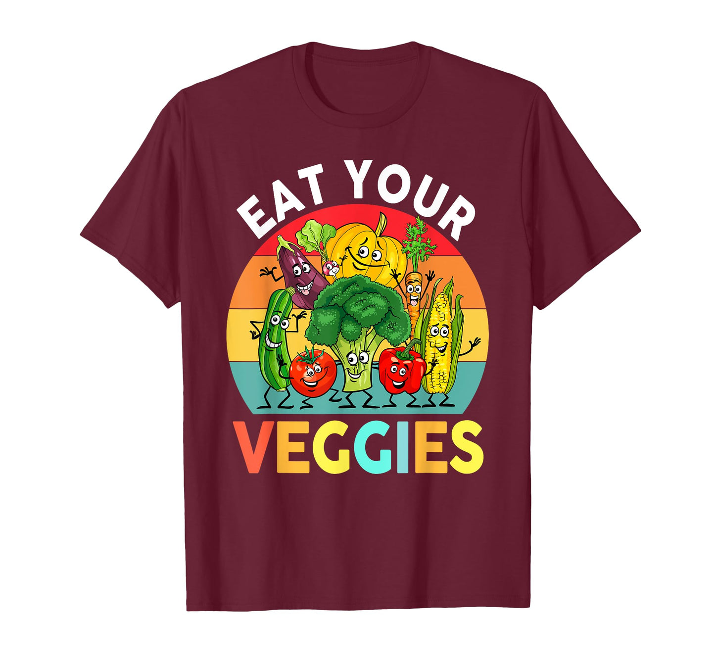 Vegan Shirt Kids Toddler Boys Eat Your Veggies Vegetables T-Shirt