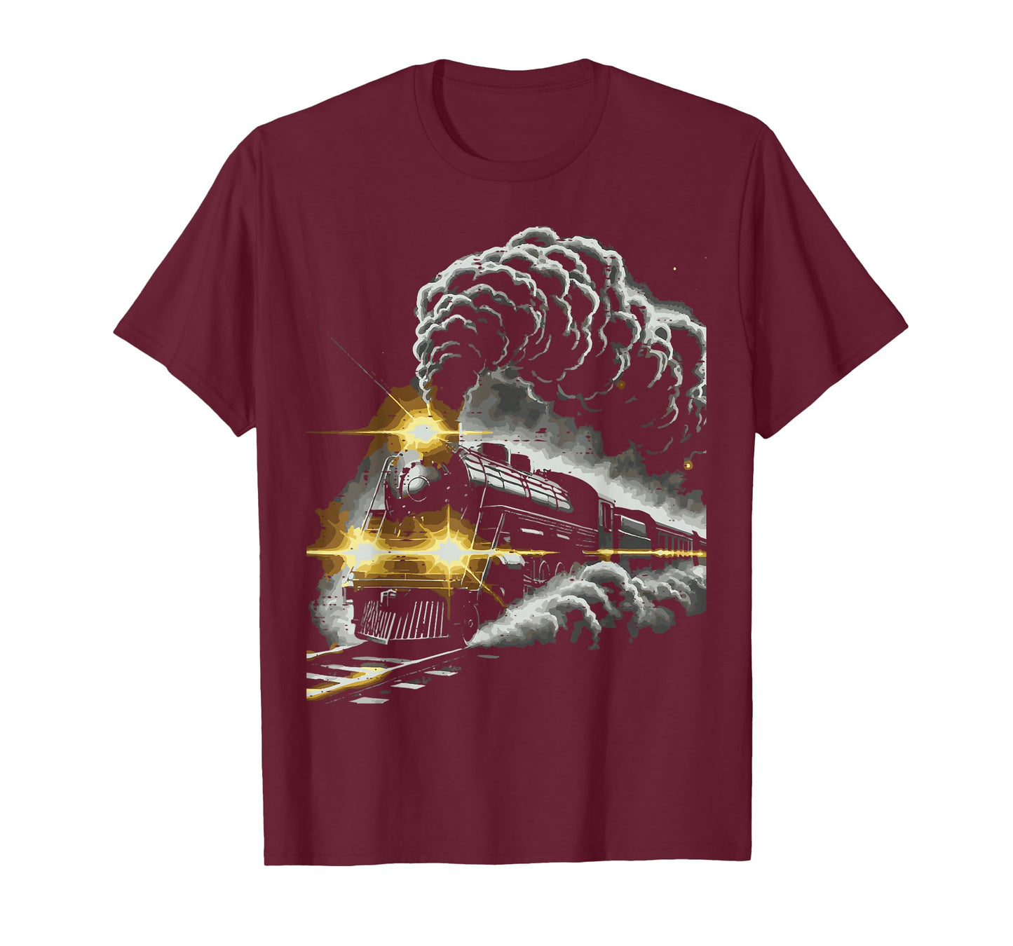 Steam Engine Train Vintage Locomotive Conductor Men Boys Kid T-Shirt