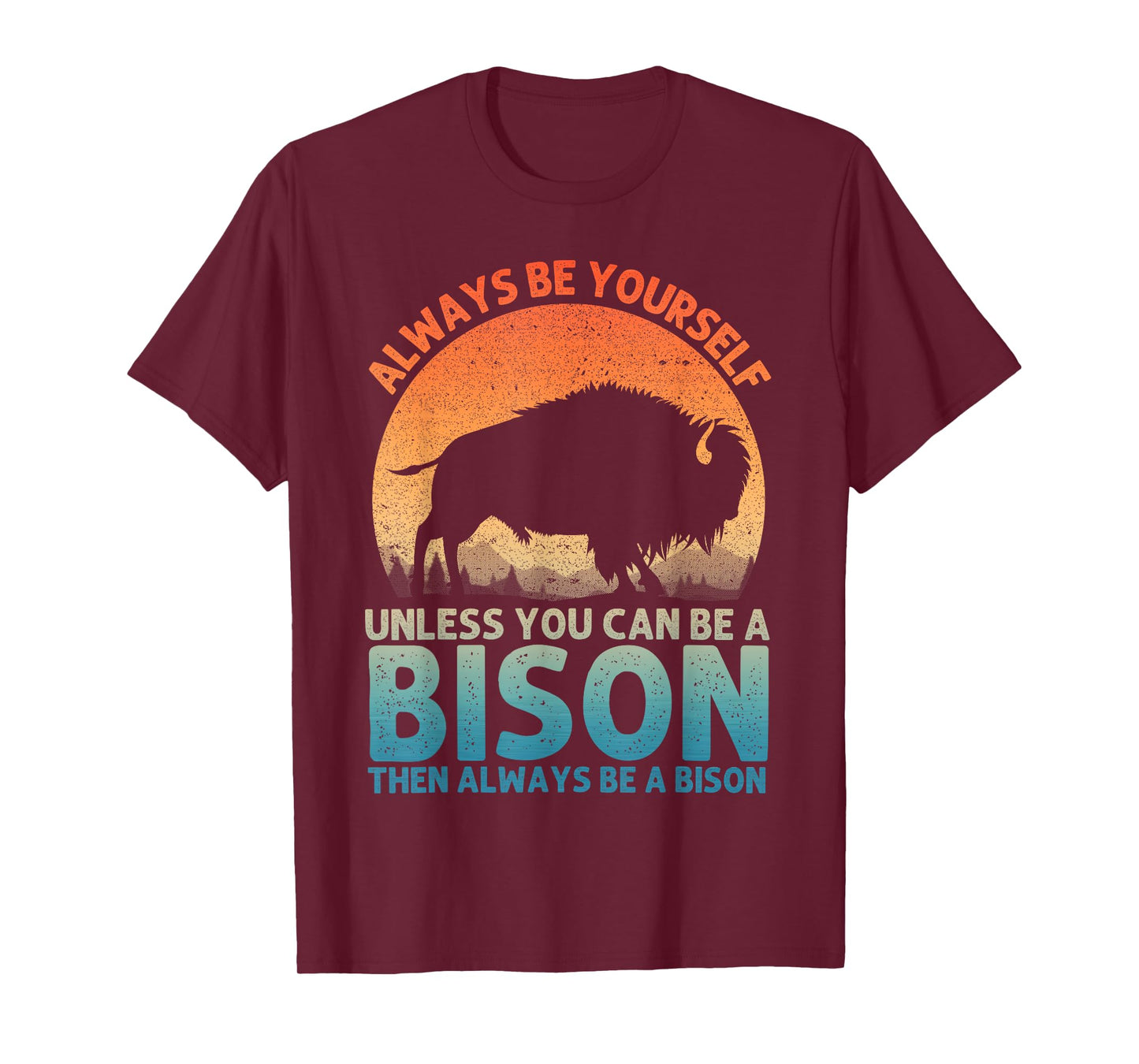 Cool Bison Design For Men Women Buffalo Animal Lovers Bison T-Shirt