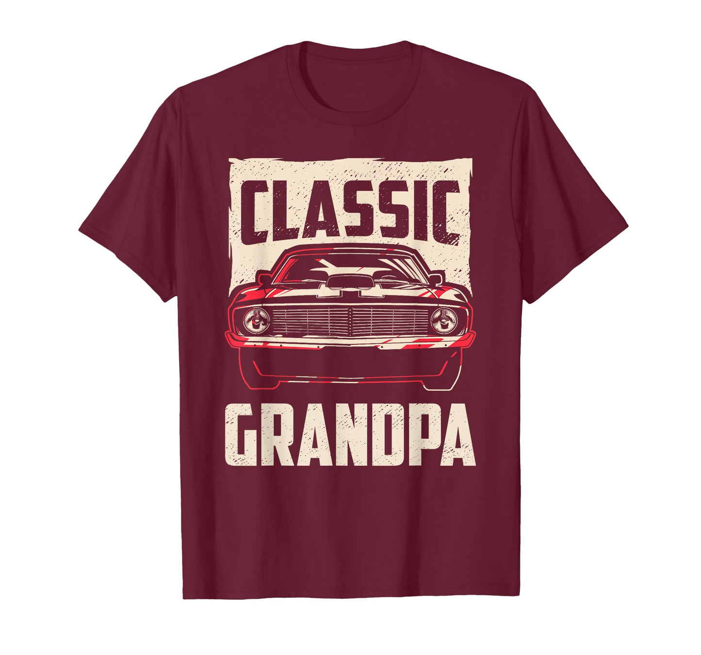 Classic Grandpa Funny Retro Fan Classic Car Lover Vintage T-Shirt