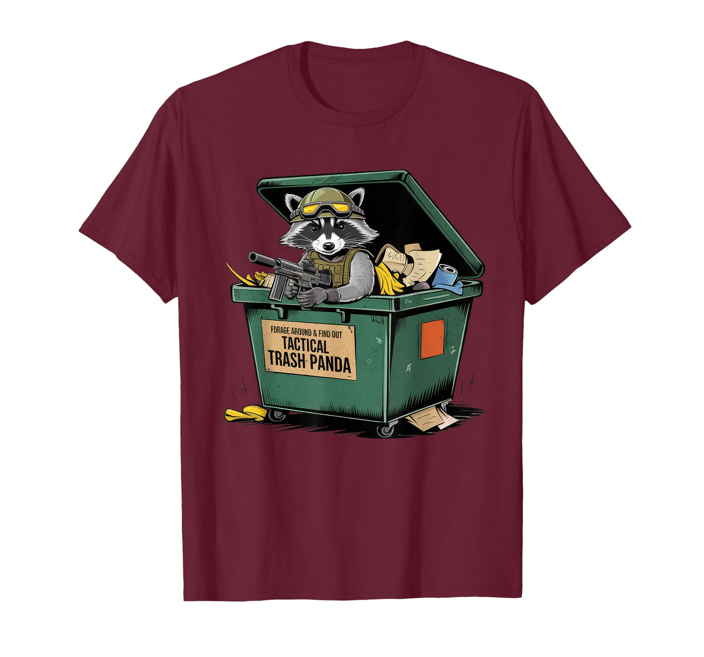 Funny Raccoon Forage Around & Find Out Tactical Trash Panda T-Shirt