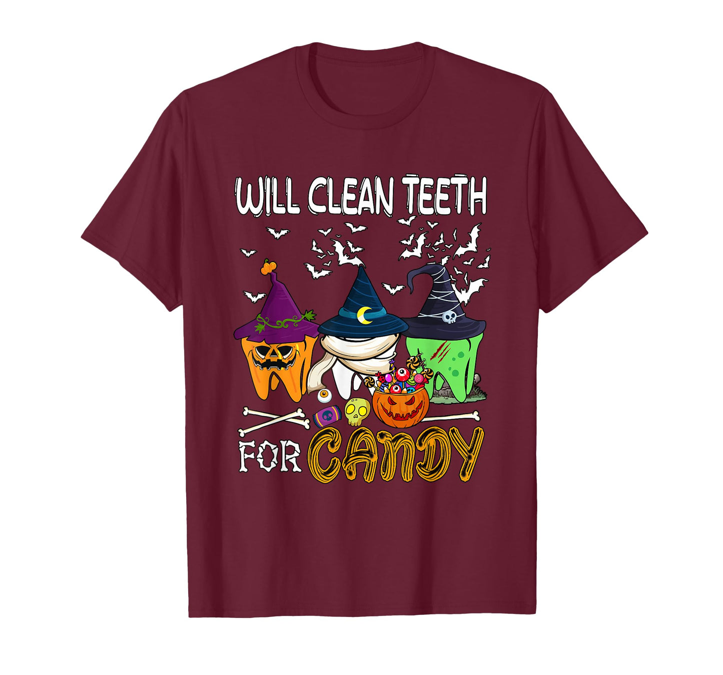 Will Clean Teeth For Candy Christmas Dentis Lover Team T-Shirt