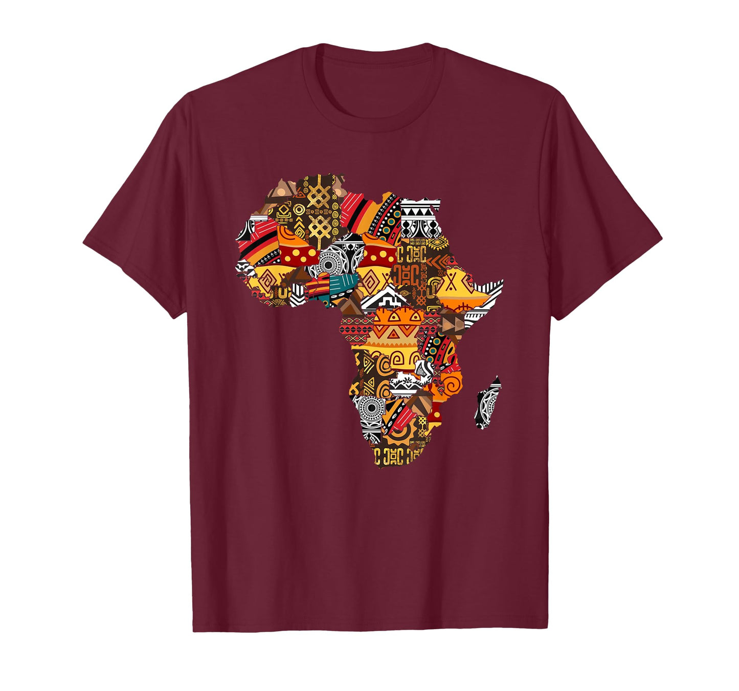 African Native Pride Funny Africa Map Heritage Pattern Gift T-Shirt