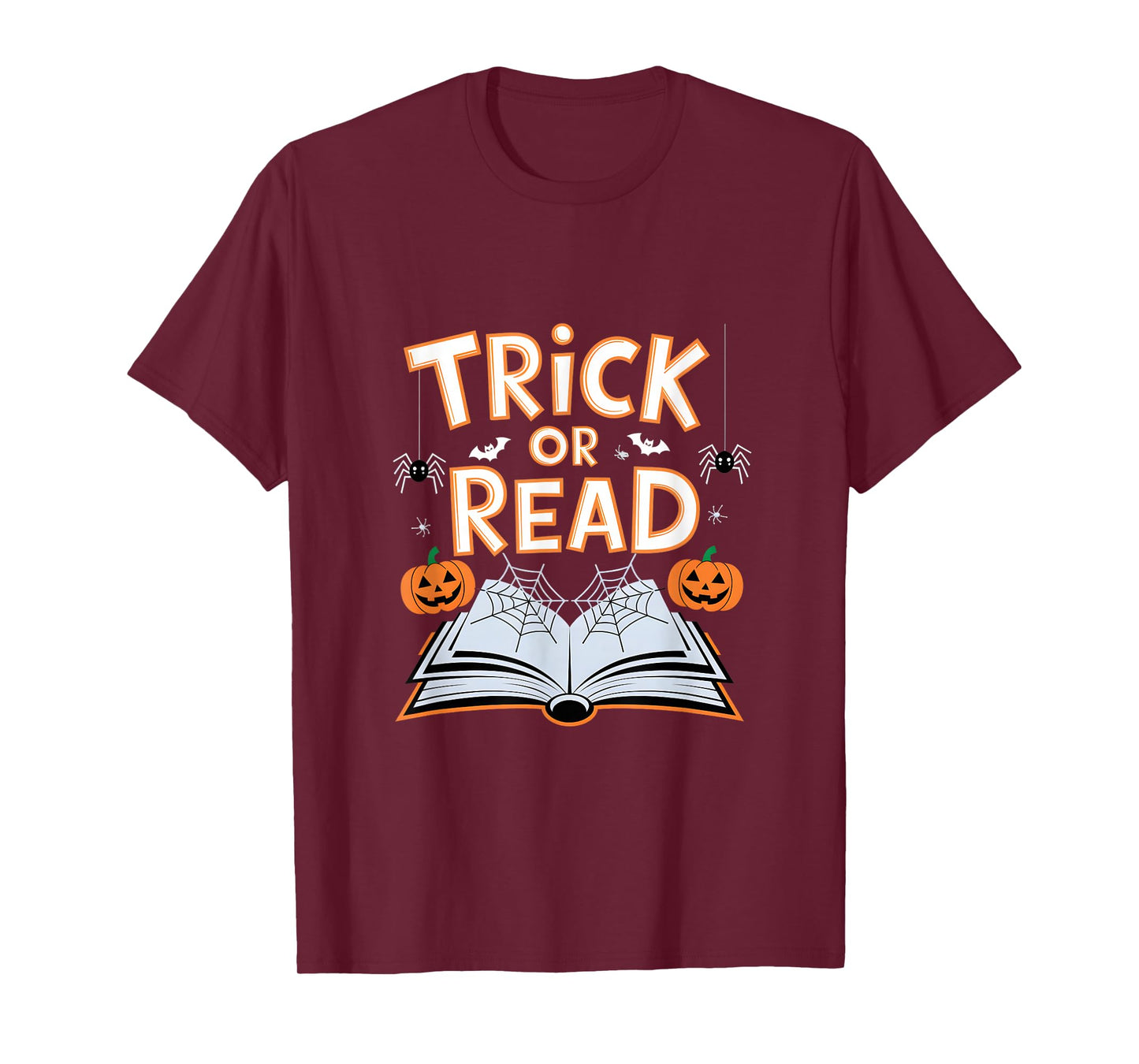 Trick Or Read Funny Reading Book Halloween Pun T-Shirt